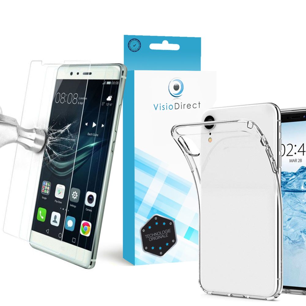 Visiodirect - Film verre trempé pour téléphone Huawei Honor 9 + Coque de protection souple -Visiodirect- - Autres accessoires smartphone
