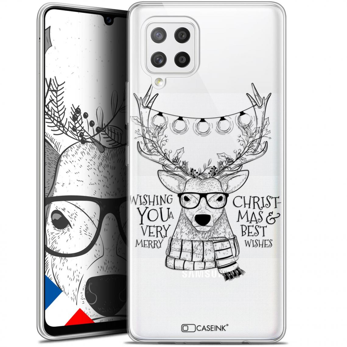 Caseink - Coque Pour Samsung Galaxy A42 5G (6.6 ) [Gel HD Collection Noël 2017 Design Cerf Hipster - Souple - Ultra Fin - Imprimé en France] - Coque, étui smartphone