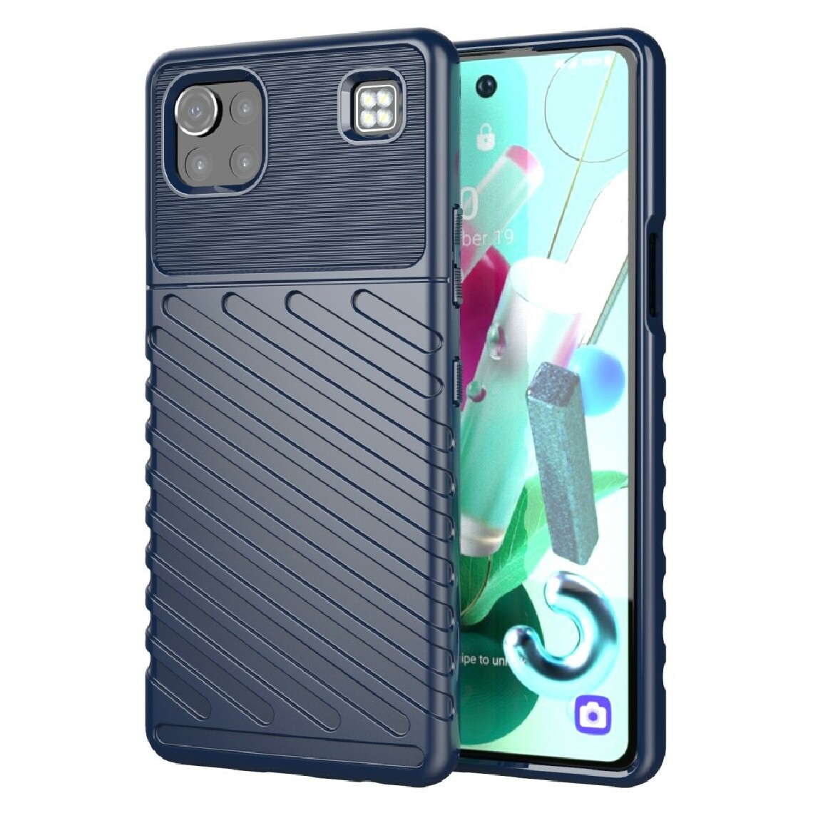 Other - Coque en TPU Texture sergé série tonnerre bleu pour votre LG K92 5G - Coque, étui smartphone