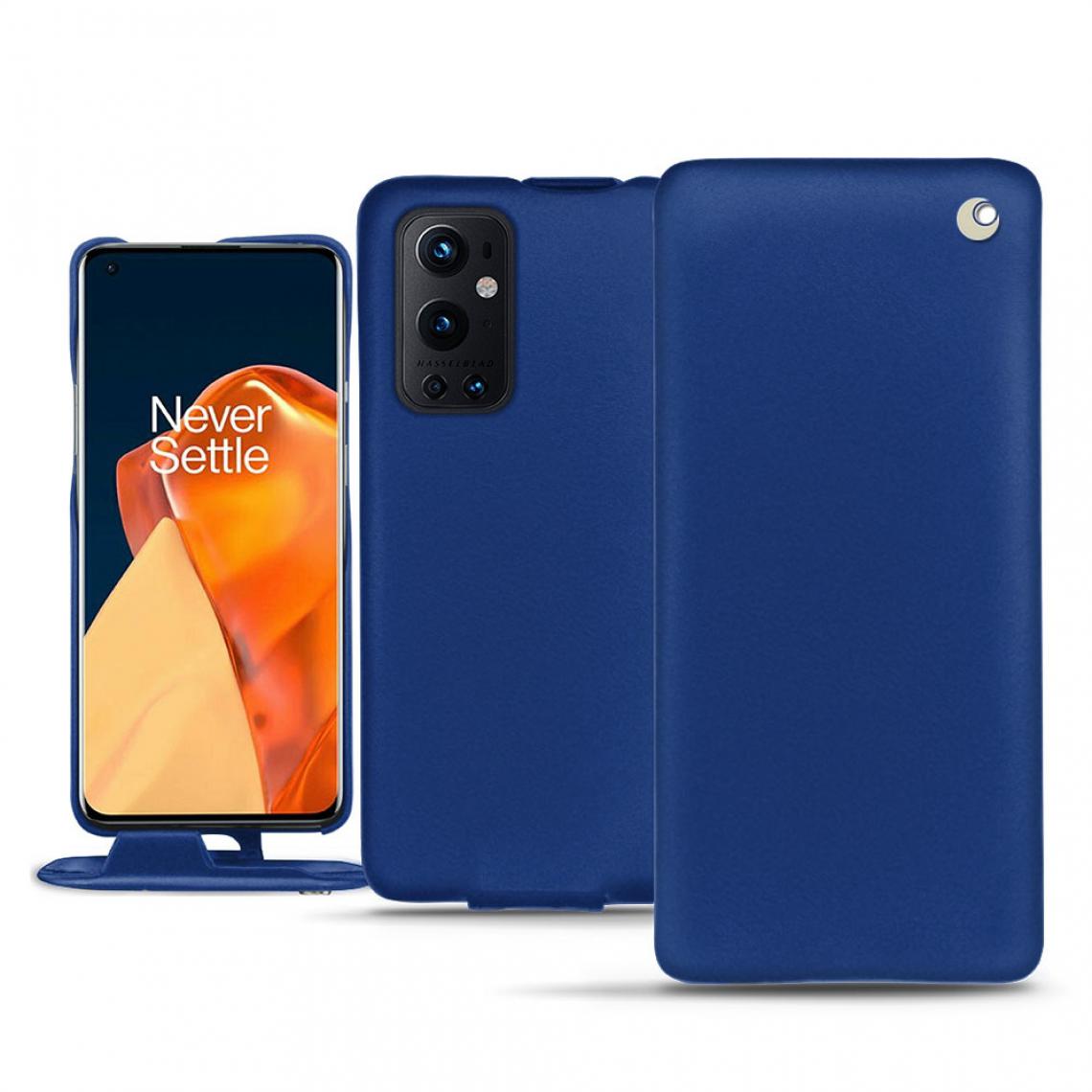 Noreve - Housse cuir OnePlus 9 Pro - Rabat vertical - Bleu océan ( Nappa - Pantone 293C ) - NOREVE - Coque, étui smartphone