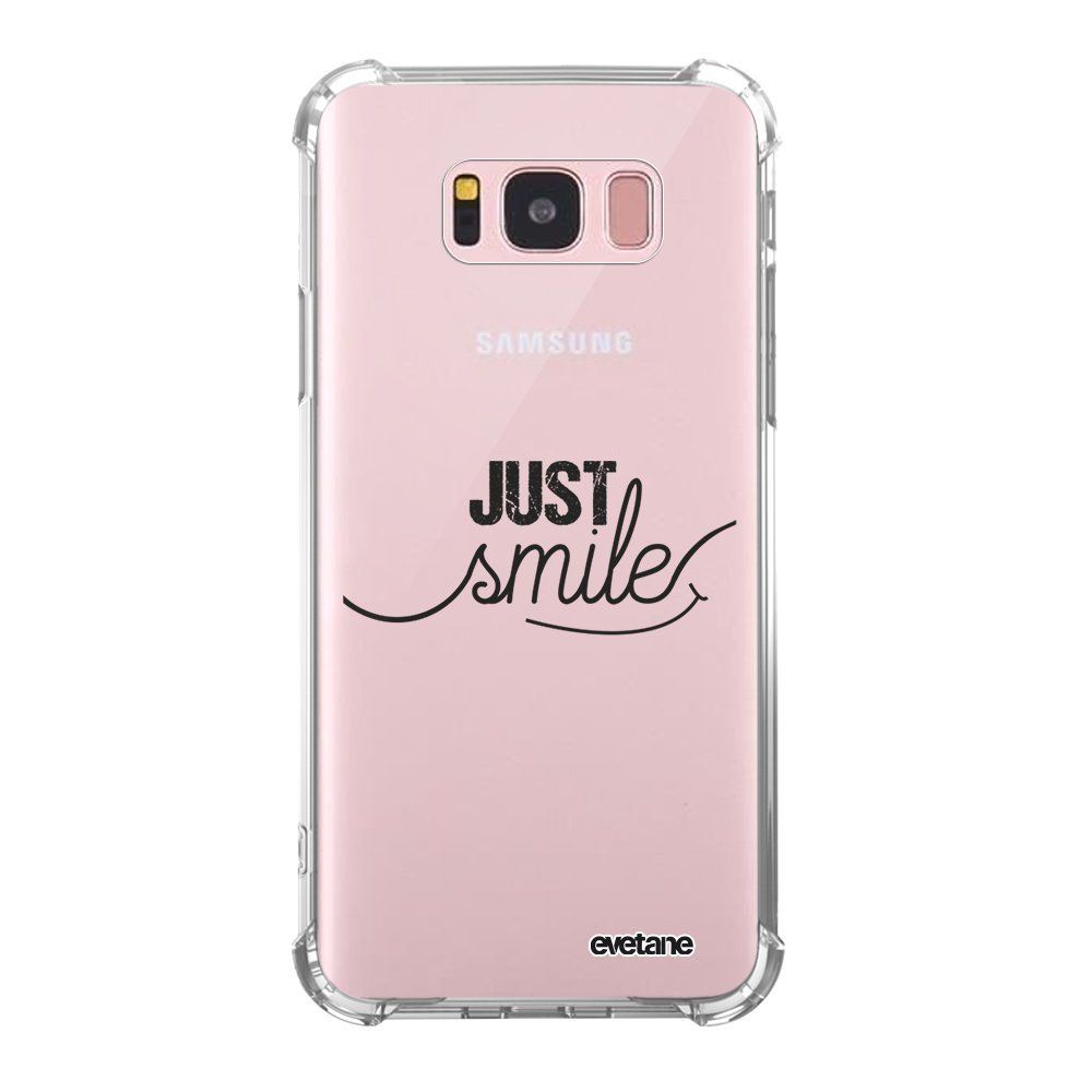 Evetane - Coque Samsung Galaxy S8 anti-choc souple avec angles renforcés transparente Just Smile Evetane - Coque, étui smartphone