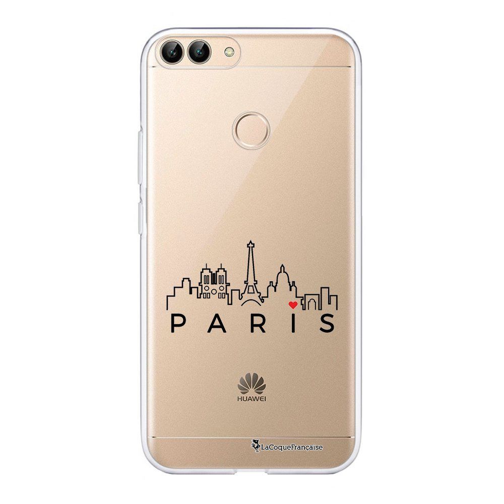La Coque Francaise - Coque Huawei P Smart 2018 souple transparente Skyline Paris Motif Ecriture Tendance La Coque Francaise. - Coque, étui smartphone