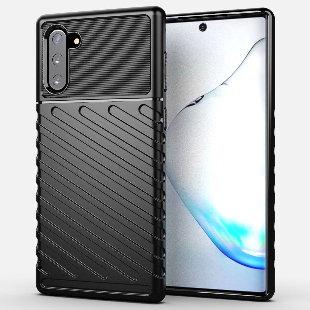 marque generique - Coque en TPU sergé souple noir pour votre Samsung Galaxy Note 10/Note 10 5G - Coque, étui smartphone