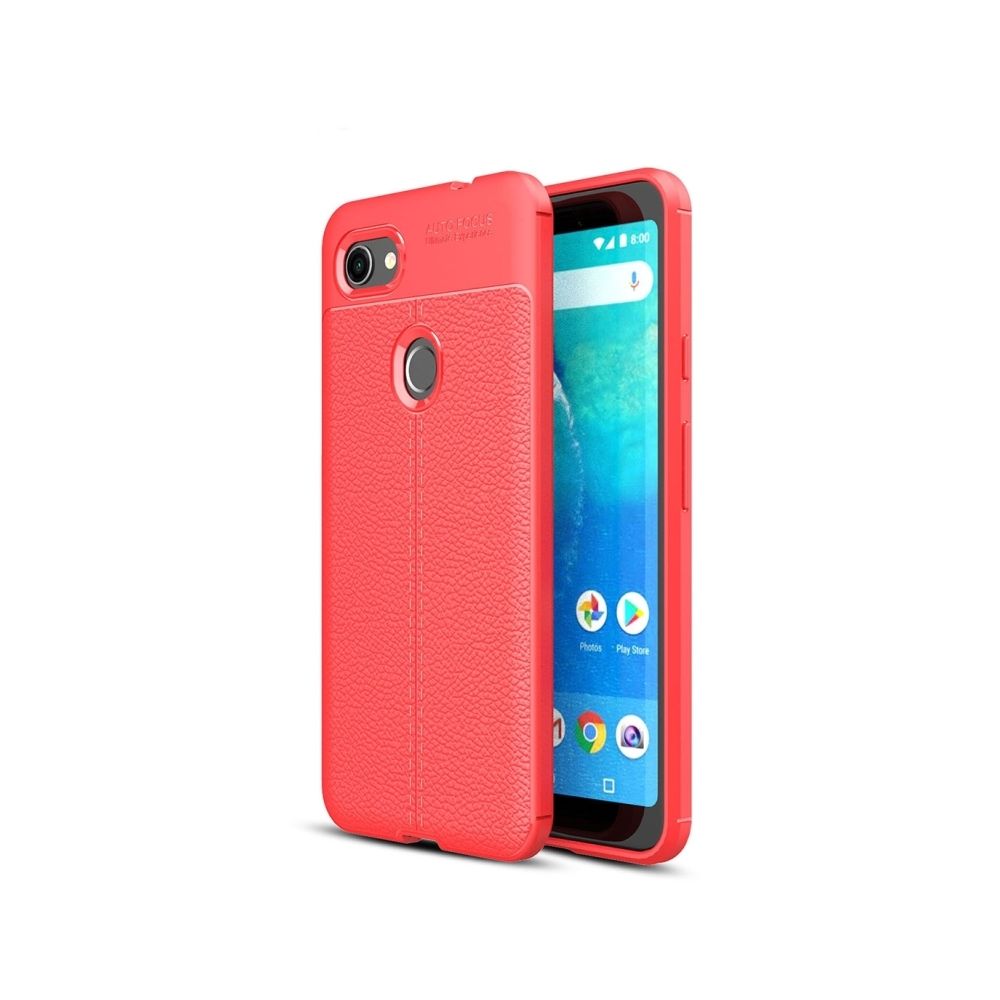 Wewoo - Coque antichoc TPU Litchi Texture pour Google Pixel 3XL Lite (rouge) - Coque, étui smartphone