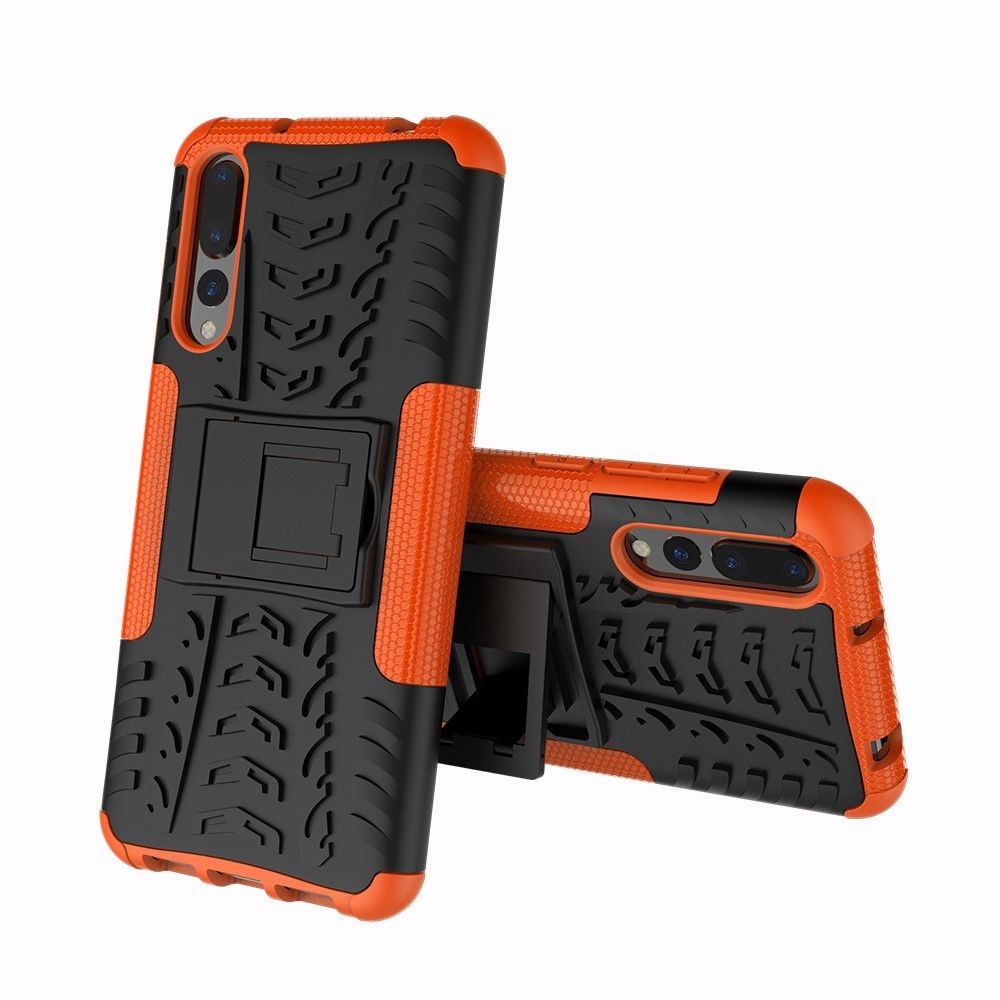 marque generique - Coque en TPU orange hybride antidérapant pour Huawei P20 Pro - Autres accessoires smartphone