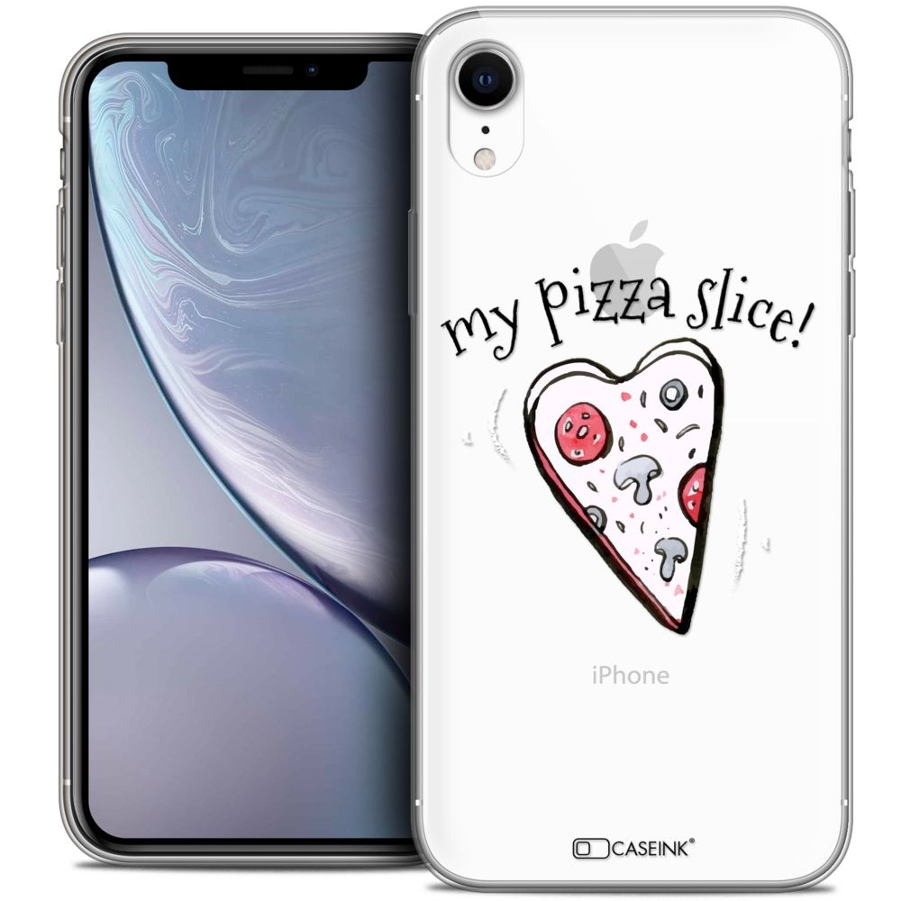 Caseink - Coque Housse Etui Apple iPhone Xr (6.1 ) [Crystal Gel HD Collection Love Saint Valentin Design My Pizza Slice - Souple - Ultra Fin - Imprimé en France] - Coque, étui smartphone