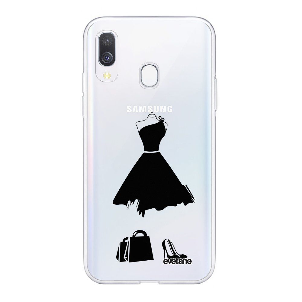 Evetane - Coque Samsung Galaxy A40 360 intégrale transparente My little black dress Ecriture Tendance Design Evetane. - Coque, étui smartphone