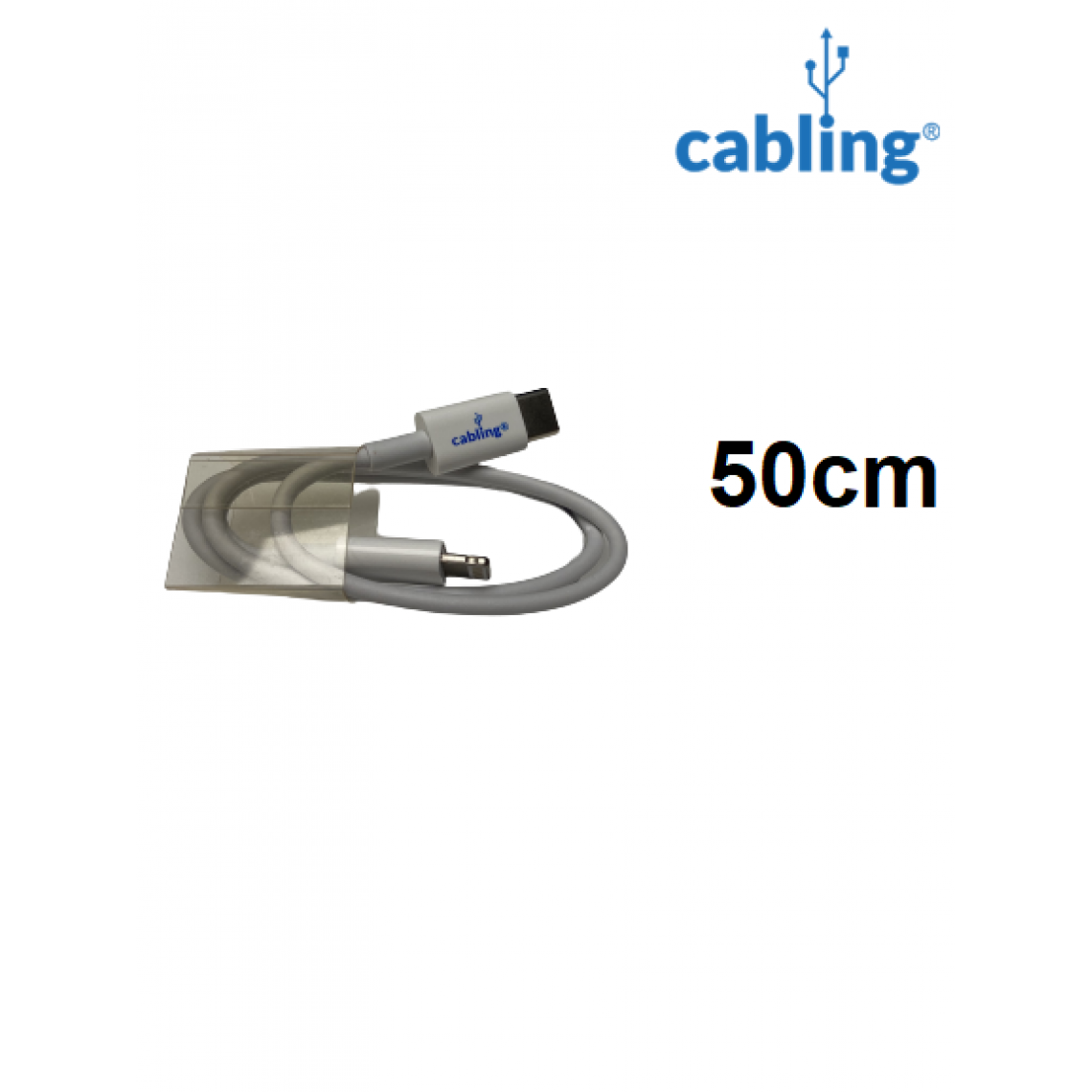 Cabling - CABLING® Câble USB C vers Lightning 0,5m Compatible avec iPhone 12 Mini 12 Pro 12 Pro Max Se 2020 11 Pro Max XR XS XS Max 8 8 Plus 7 7 Plus iPad - Chargeur secteur téléphone
