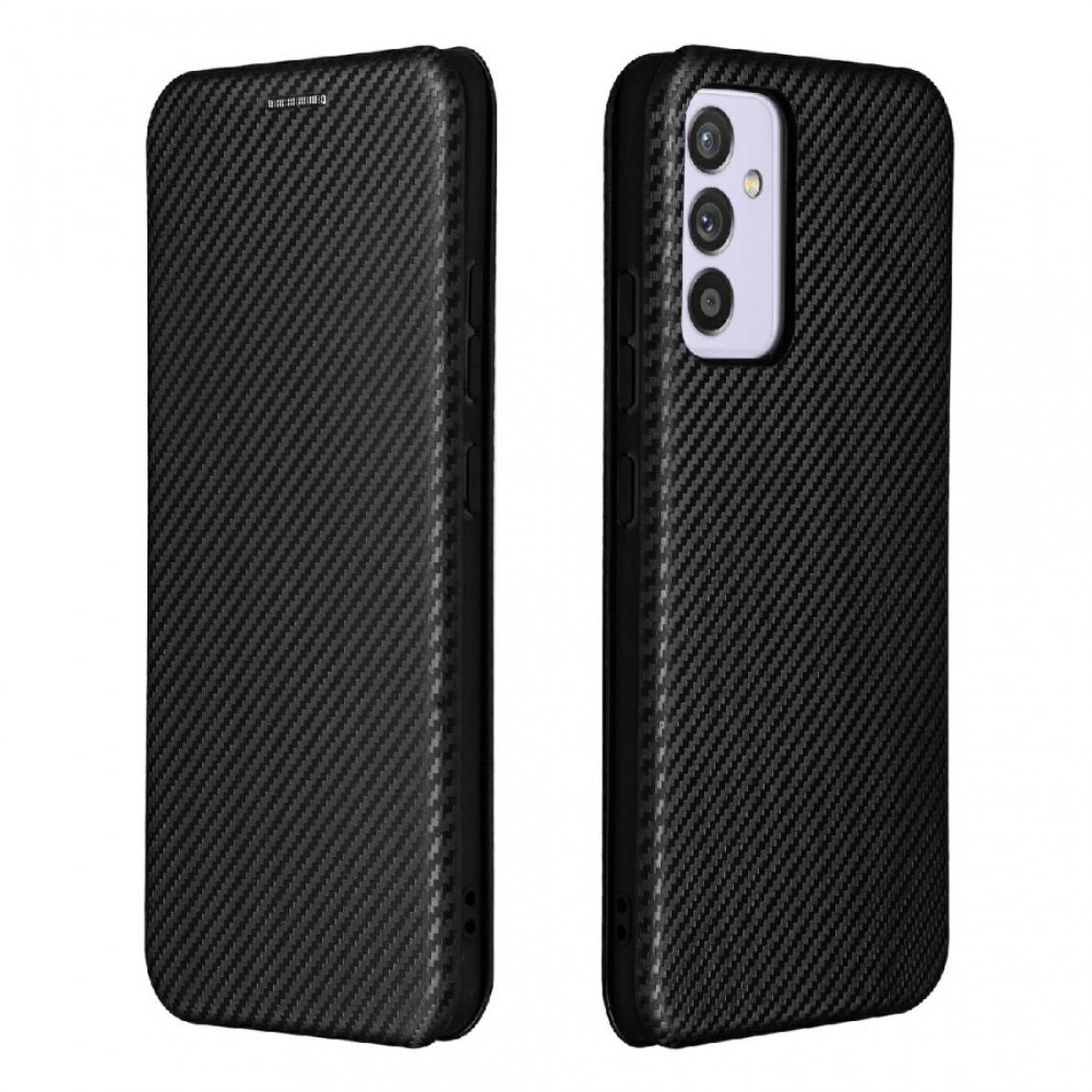 Other - Etui en PU Fente pour carte de texture en fibre de carbone à absorption automatique noir pour votre Samsung Galaxy A82 5G - Coque, étui smartphone