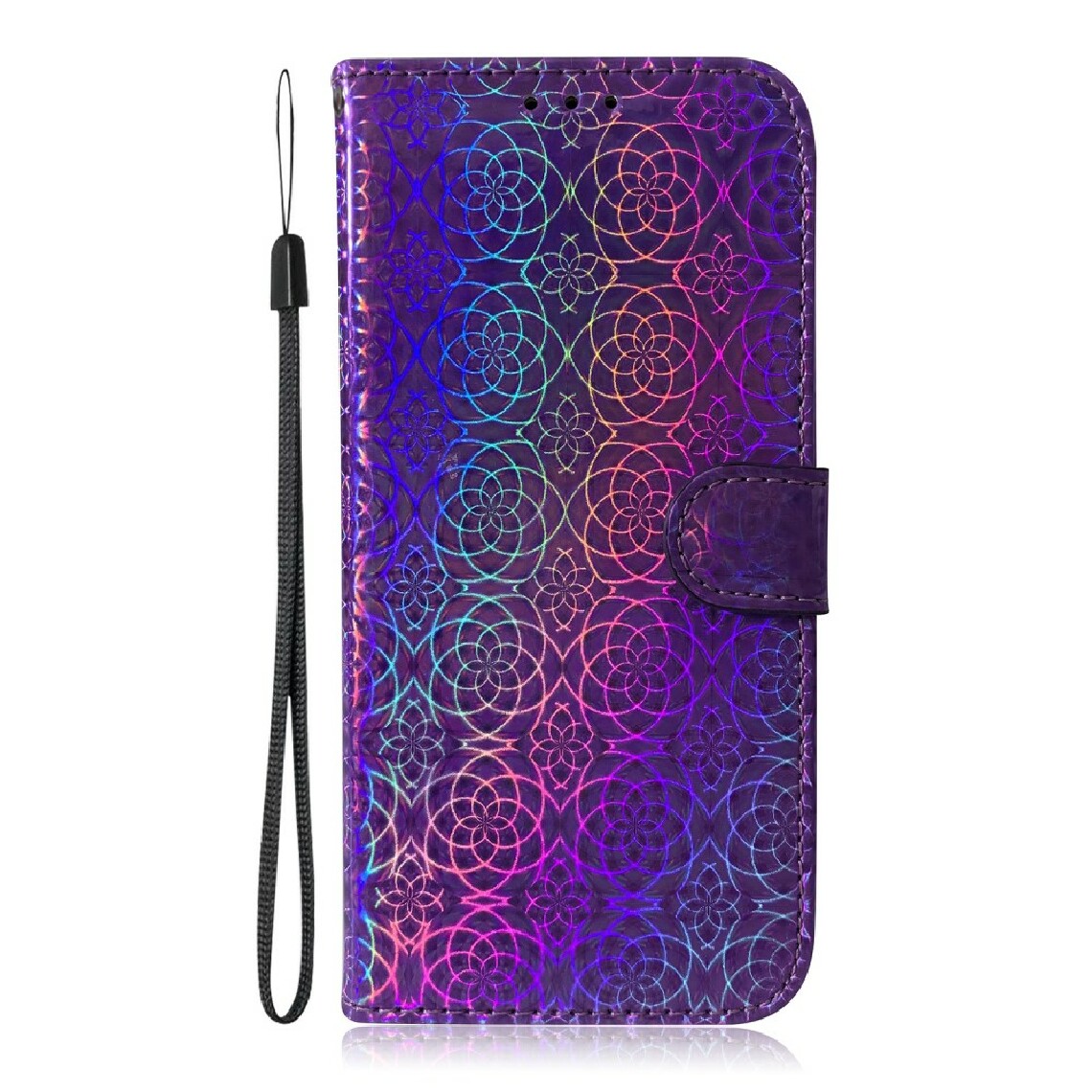 Other - Etui en PU motif de fleurs avec support violet pour votre Samsung Galaxy S30 - Coque, étui smartphone