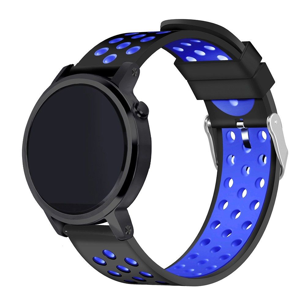 marque generique - Bracelet en silicone deux tons noir/bleu pour votre Samsung Gear S3 - Autres accessoires smartphone