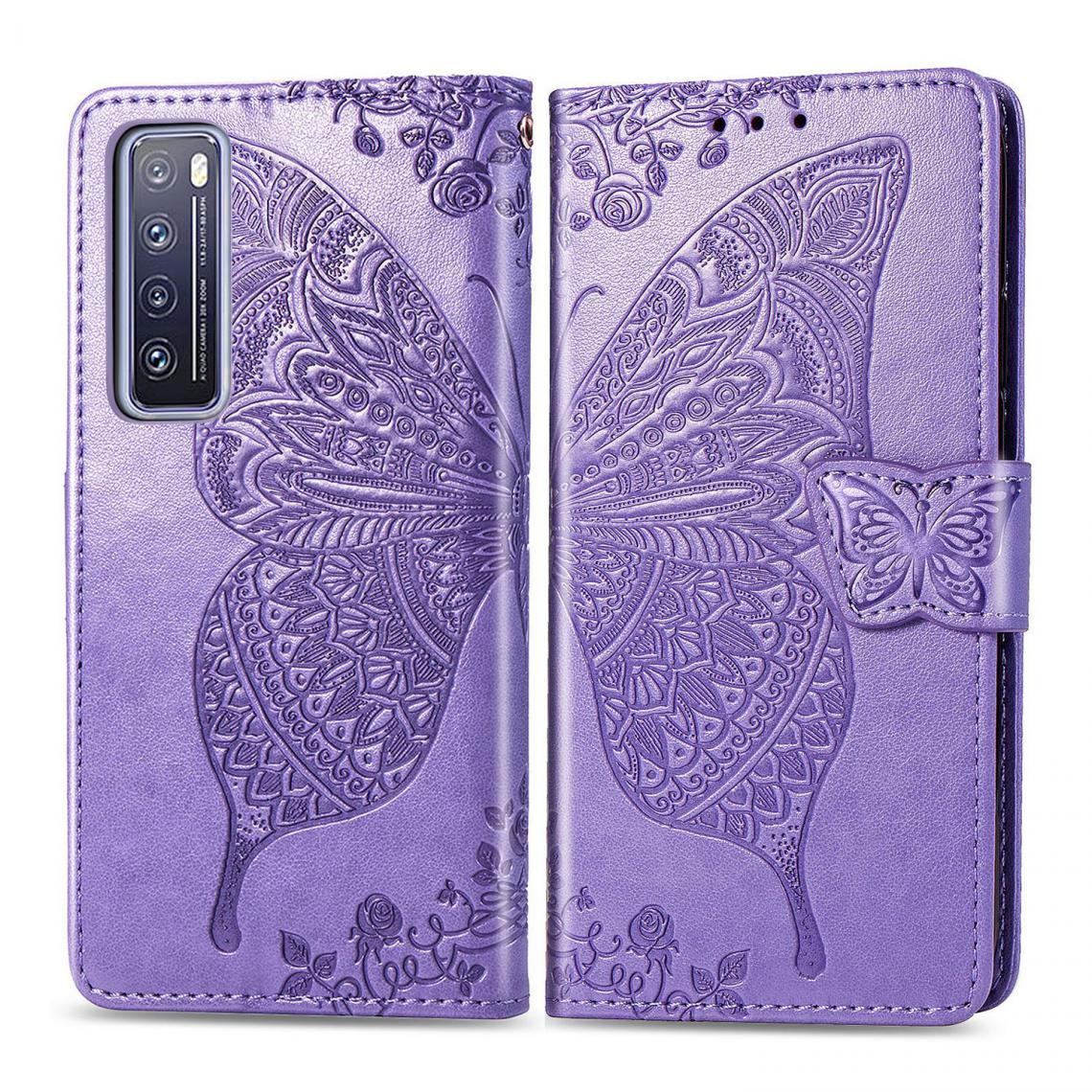 OtterBox - Huawei Nova 7 Housse Etui Coque de protection type portefeuille Papillon [Violet] - Coque, étui smartphone