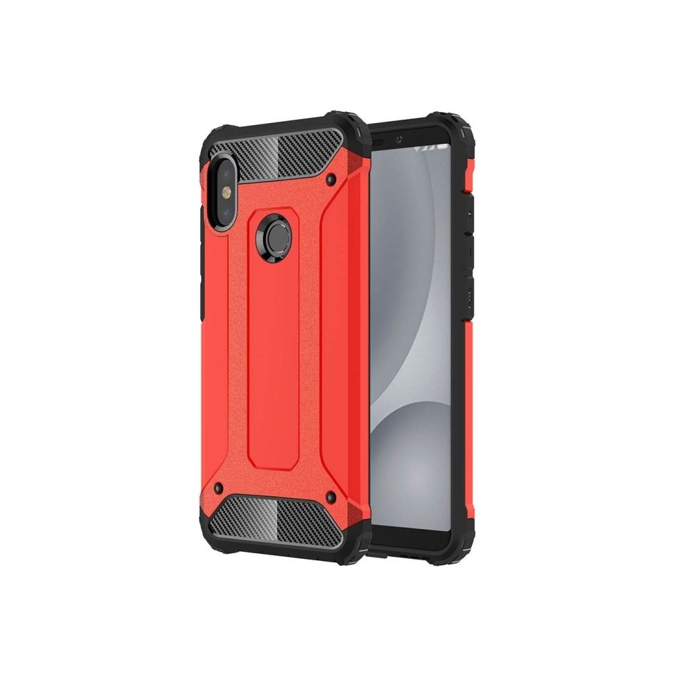 Wewoo - Coque renforcée rouge pour Xiaomi Redmi Note 5 Pro Full-Rugged TPU + PC Combinaison Couverture Arrière - Coque, étui smartphone