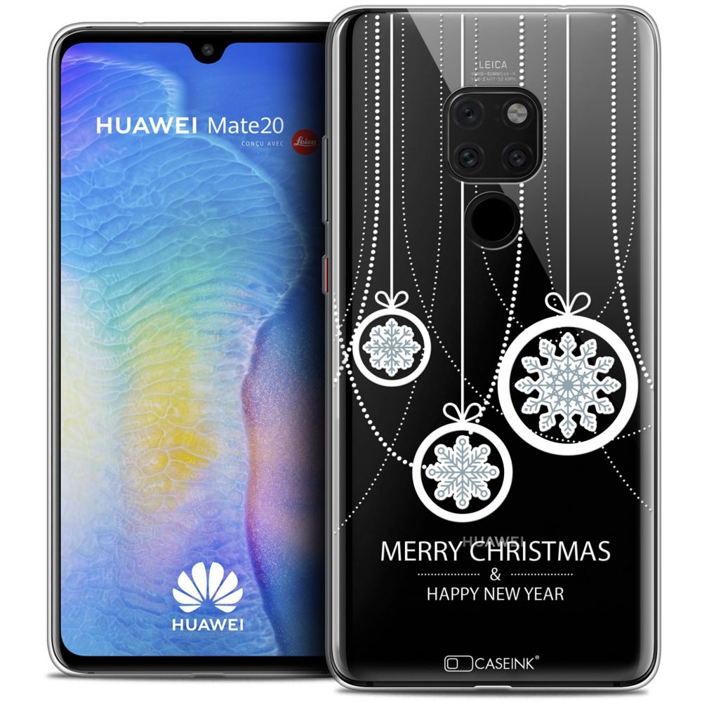 Caseink - Coque Housse Etui Huawei Mate 20 (6.5 ) [Crystal Gel HD Collection Noël 2017 Design Christmas Balls - Souple - Ultra Fin - Imprimé en France] - Coque, étui smartphone