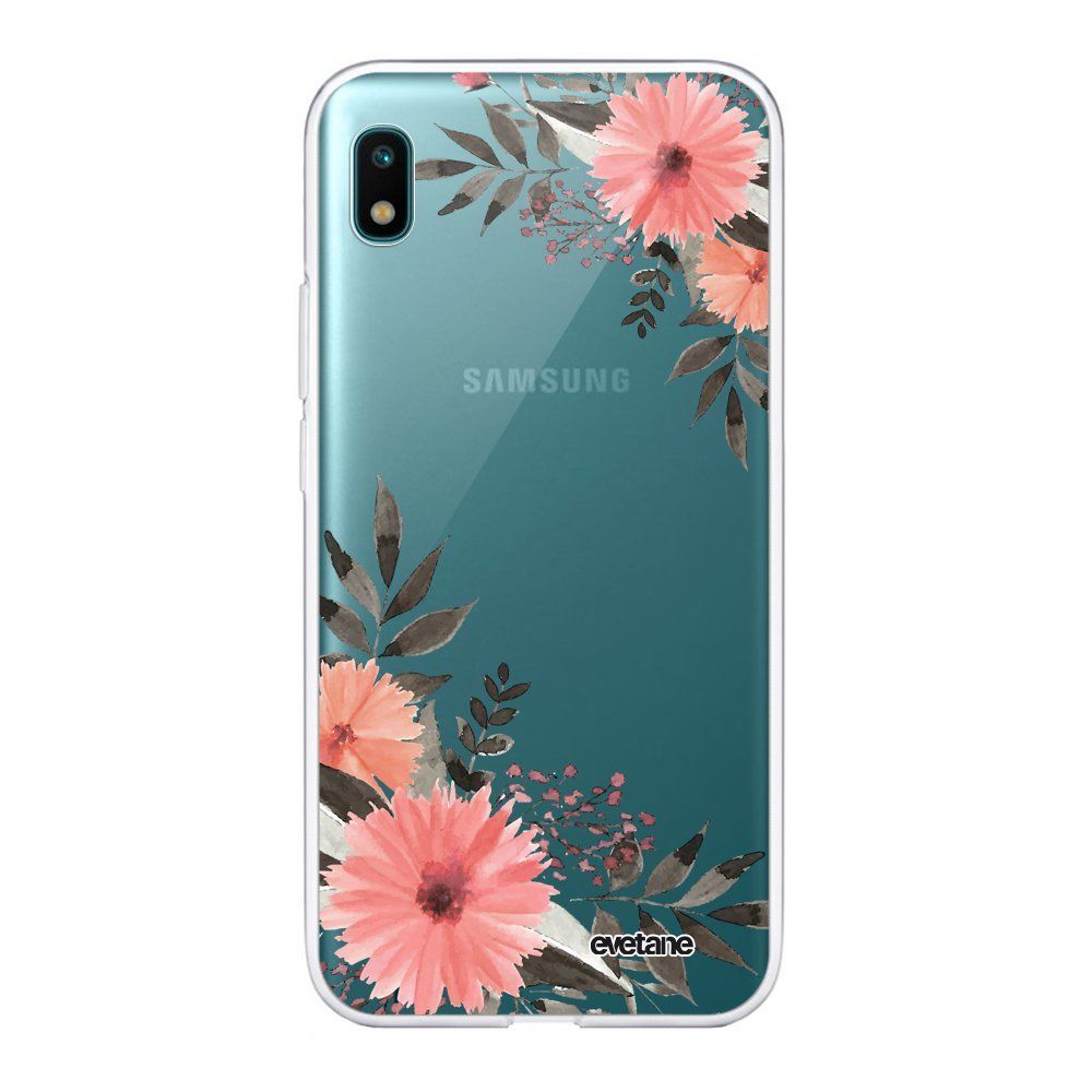 Evetane - Coque Samsung Galaxy A10 360 intégrale transparente Fleurs roses Ecriture Tendance Design Evetane. - Coque, étui smartphone
