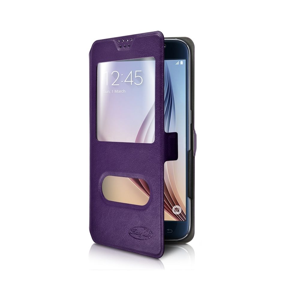 Karylax - Etui de Protection double S-View Universel M Violet pour Motorola One - Autres accessoires smartphone