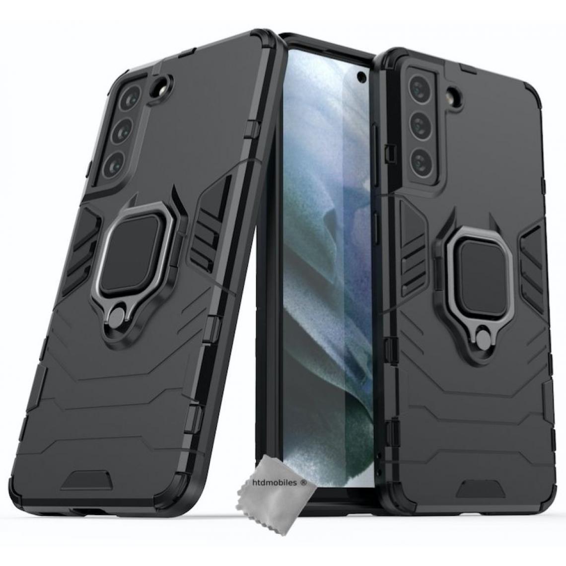Htdmobiles - Housse etui coque rigide anti choc pour Samsung Galaxy S21 FE 5G + film ecran - NOIR - Coque, étui smartphone