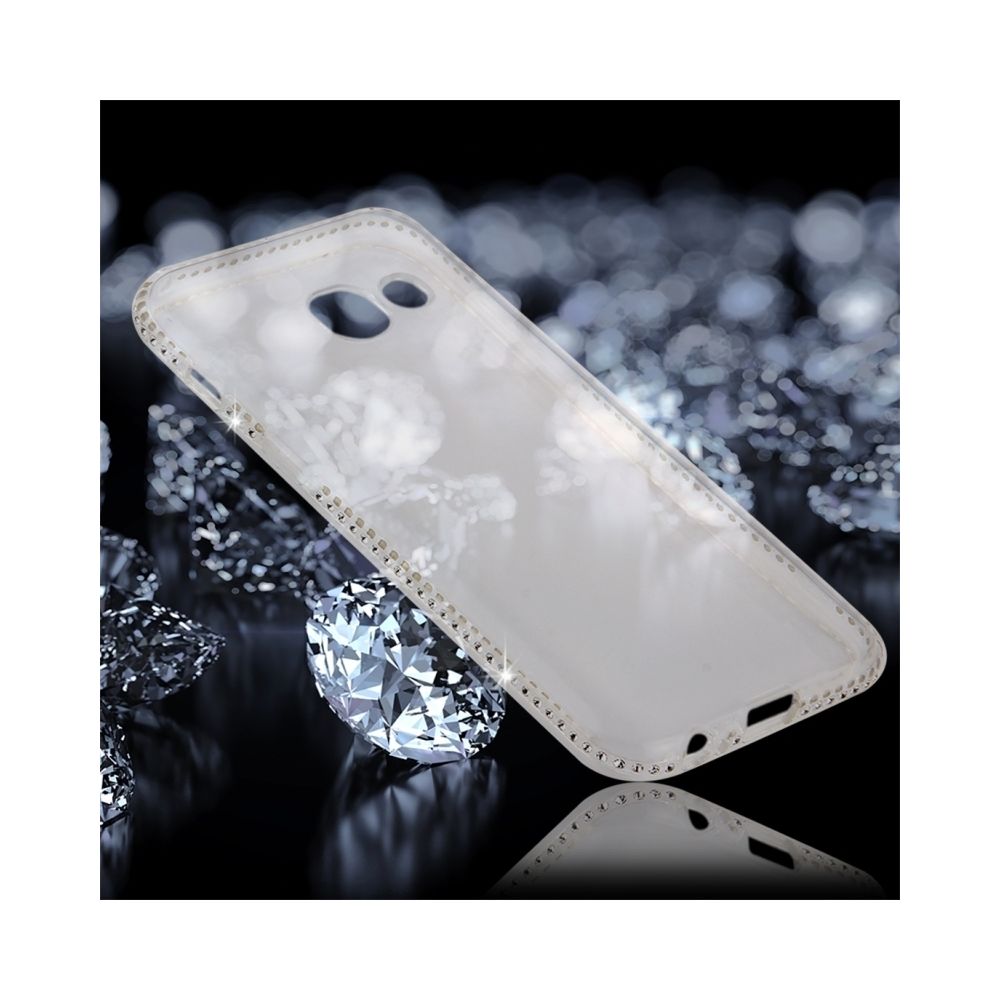 Wewoo - Coque Transparent pour Samsung Galaxy A3 2017 Diamant Incrusté Souple TPU Cas de Couverture Arrière de Protection - Coque, étui smartphone