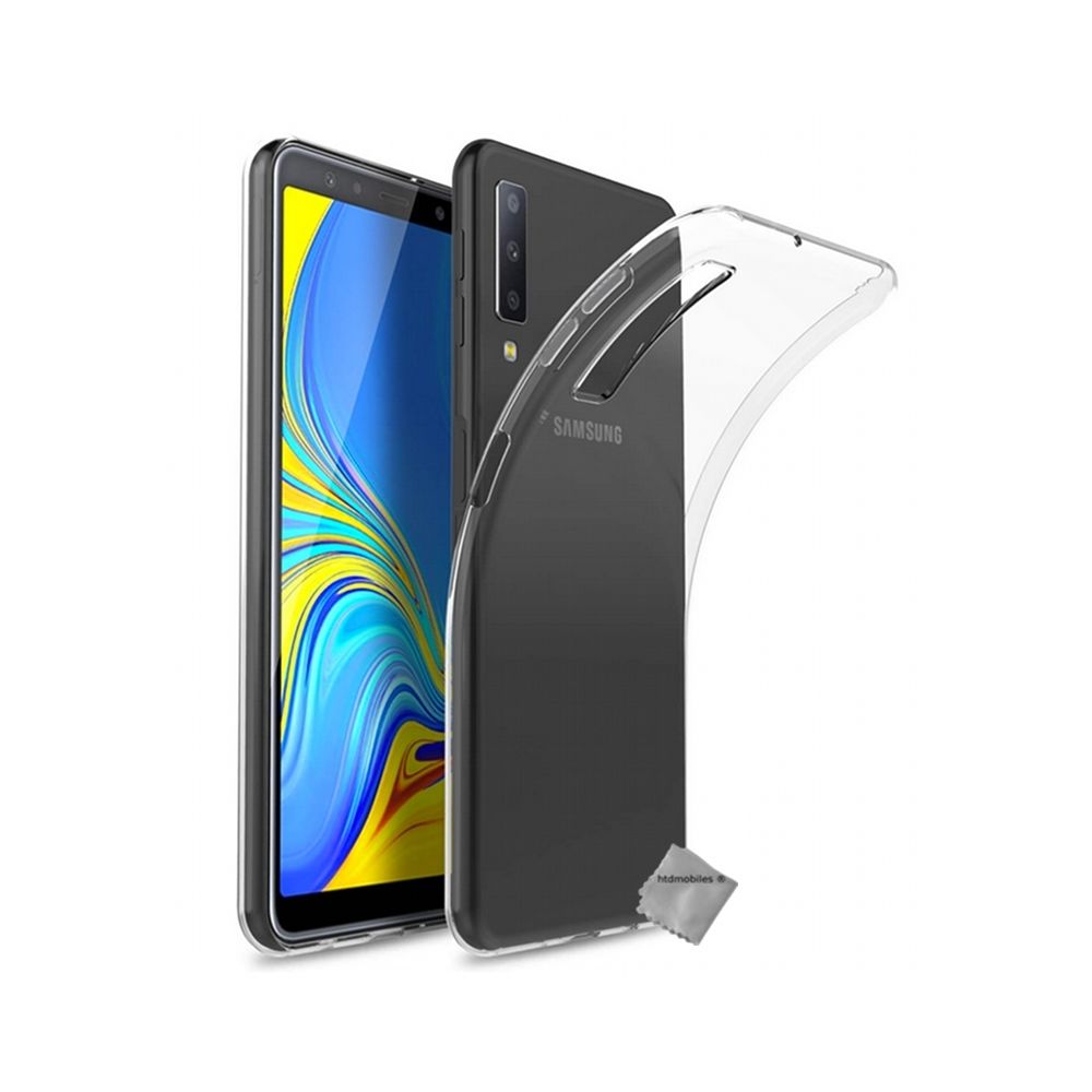 Htdmobiles - Housse etui coque silicone gel Samsung Galaxy A7 2018 + film ecran TRANSPARENT TPU - Autres accessoires smartphone