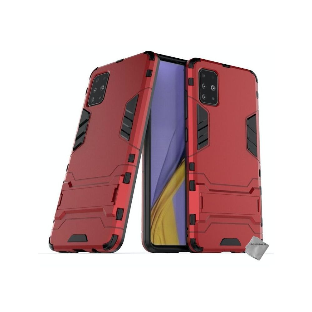 Htdmobiles - Housse etui coque rigide anti choc pour Samsung Galaxy A51 + film ecran - ROUGE - Autres accessoires smartphone