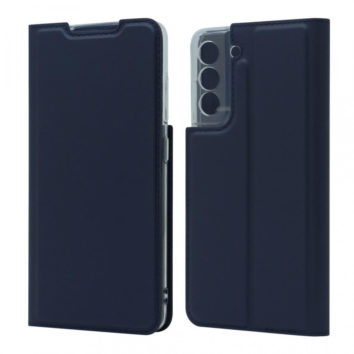 Other - Etui en PU Fermeture magnétique avec support et porte-carte bleu pour votre Samsung Galaxy S21 FE - Coque, étui smartphone