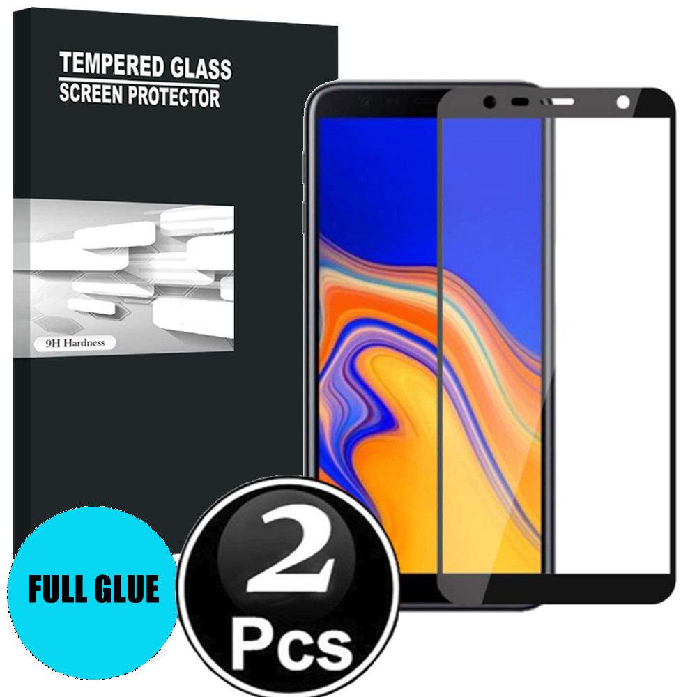 marque generique - Samsung Galaxy J6+ / J6 Plus Vitre protection d'ecran en verre trempé incassable protection integrale Full 3D Tempered Glass FULL GLUE - [X2-Noir] - Autres accessoires smartphone