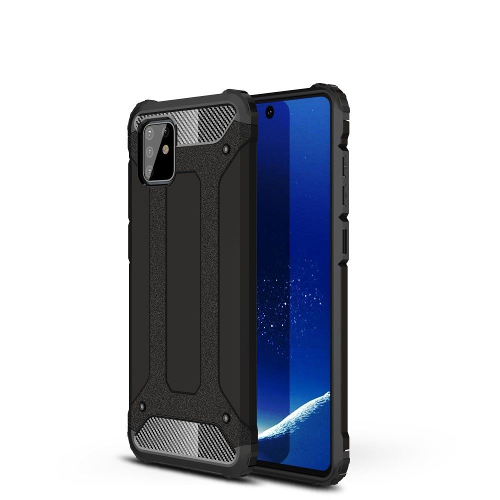 marque generique - Coque en TPU combo de garde d'armure noir pour votre Samsung Galaxy A81/Note 10 Lite - Coque, étui smartphone