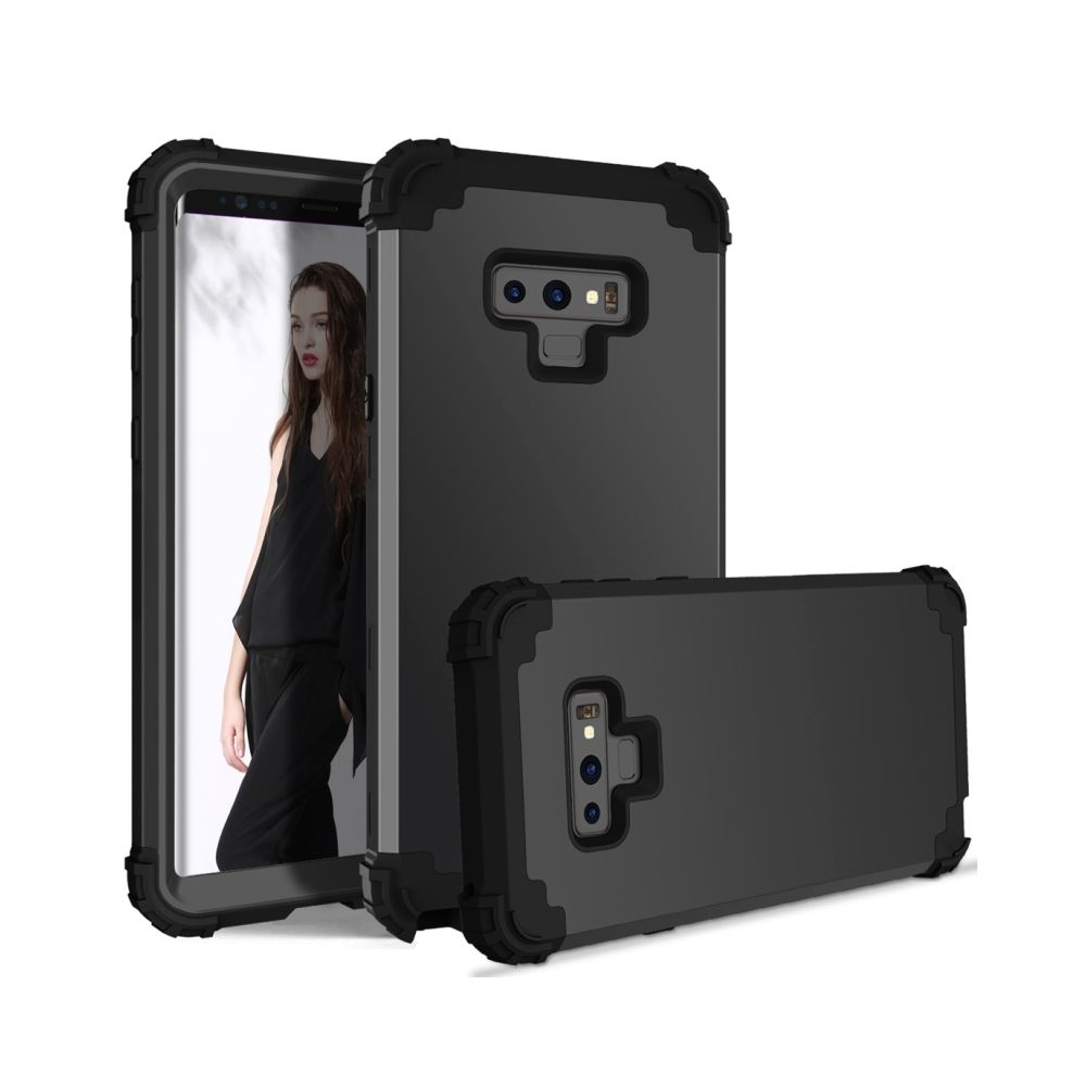 Wewoo - Antichoc 3 en 1 sans espace au milieu du boîtier en silicone + PC pour Galaxy Note9 (Noir) - Coque, étui smartphone