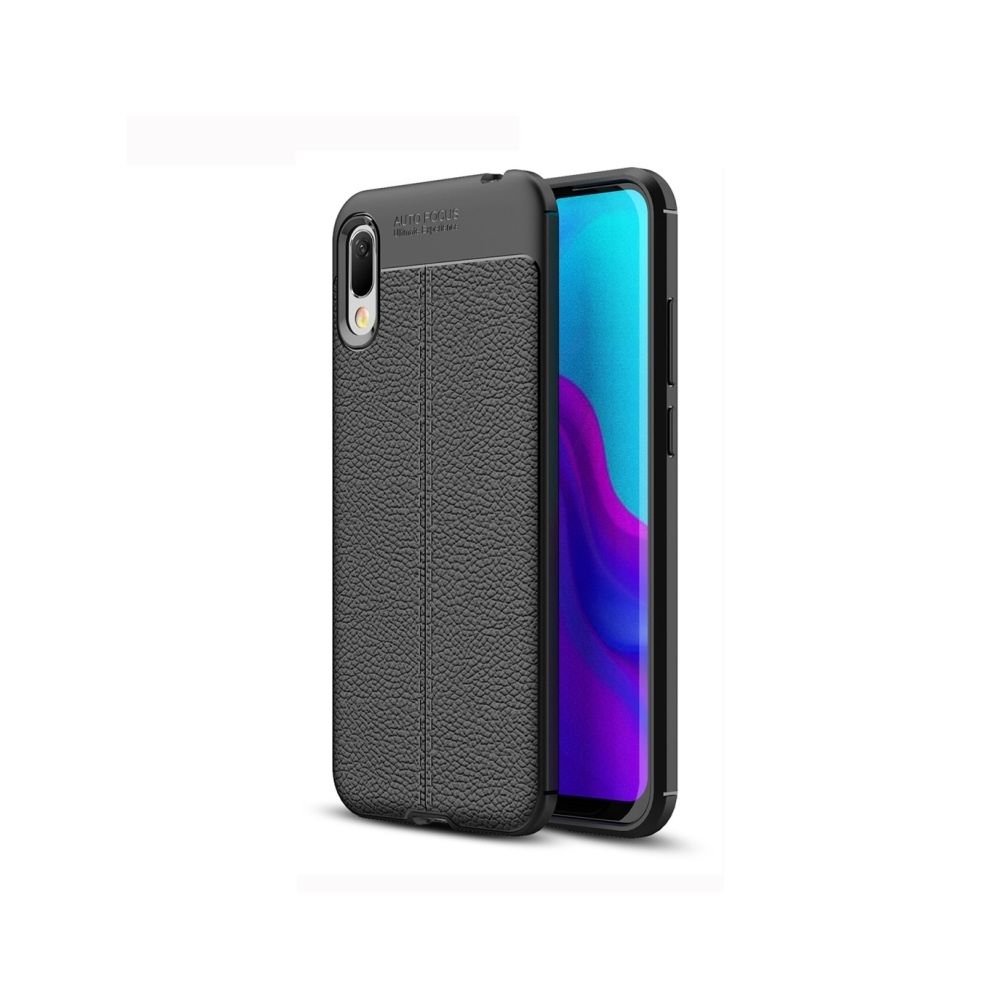 Wewoo - Coque antichoc TPU Litchi Texture pour HuY6 Pro (2019) (Noir) - Coque, étui smartphone