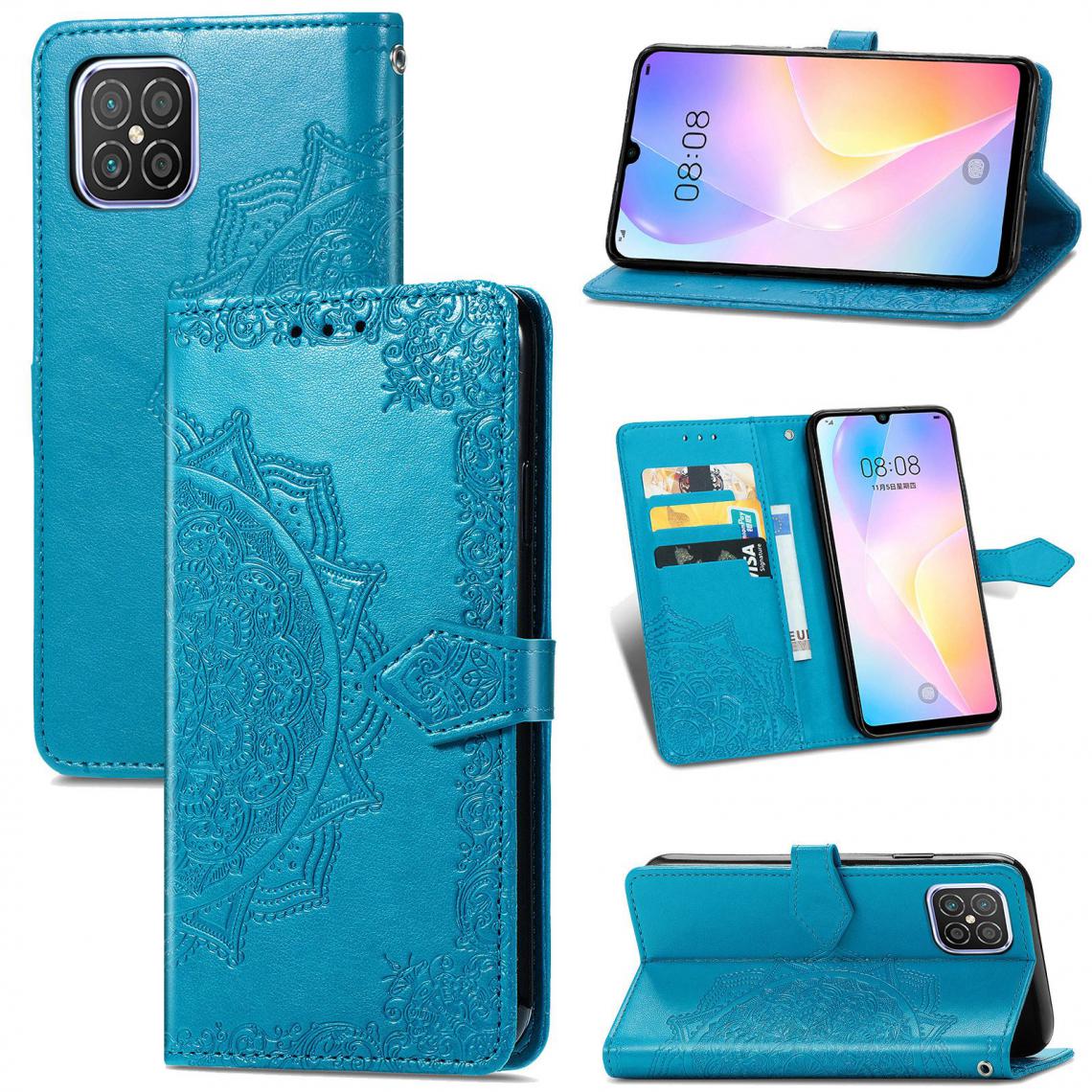 OtterBox - Huawei Nova 8SE Housse Etui Coque de protection type portefeuille [Bleu] - Coque, étui smartphone