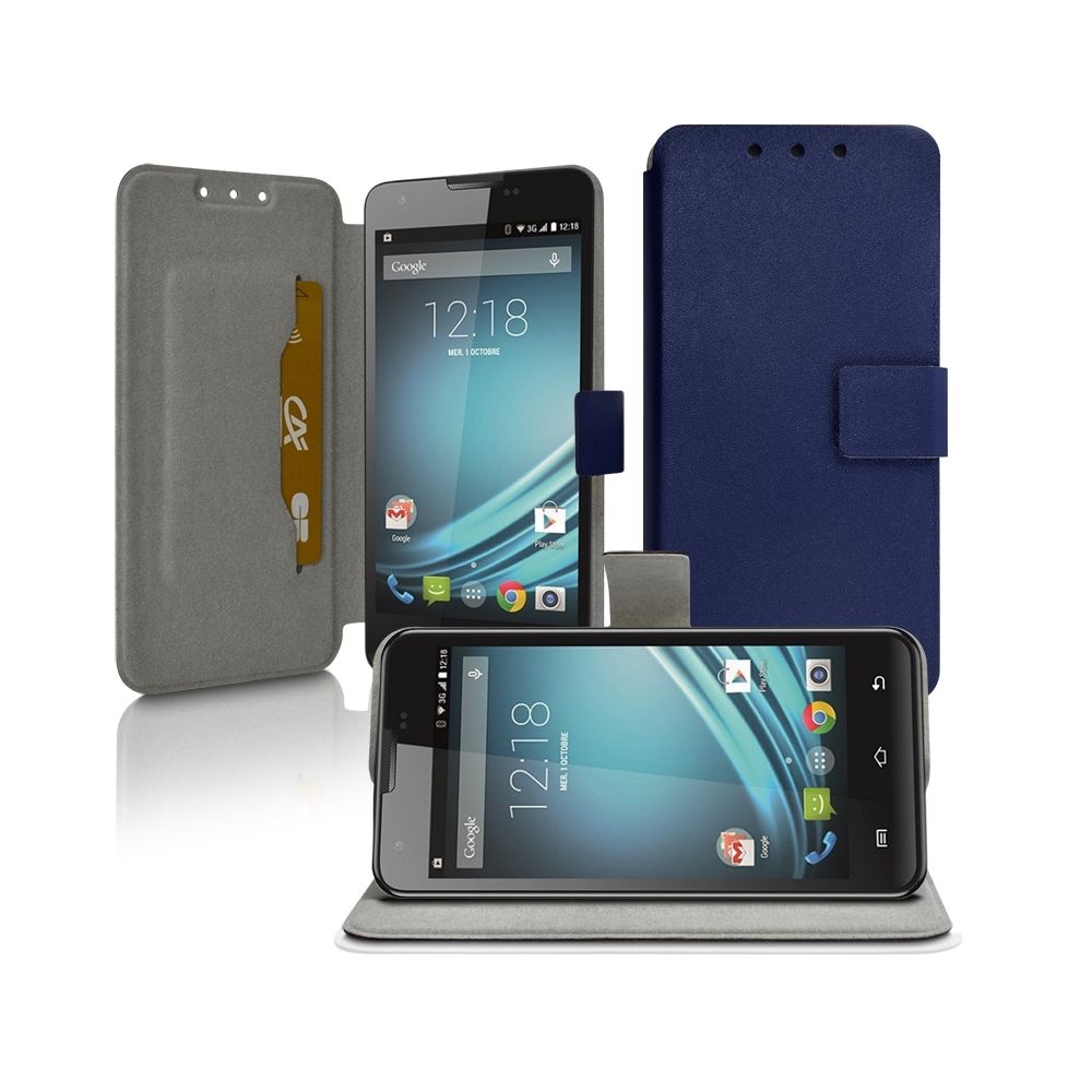 Karylax - Etui Porte-Carte Support Universel M Bleu pour Echo Moon - Autres accessoires smartphone