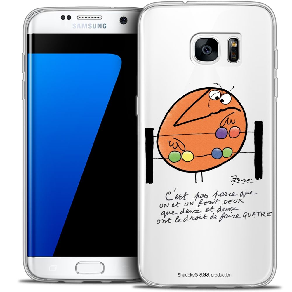 Caseink - Coque Housse Etui Samsung Galaxy S7 Edge [Crystal HD Collection Les Shadoks ? Design Mathématique - Rigide - Ultra Fin - Imprimé en France] - Coque, étui smartphone