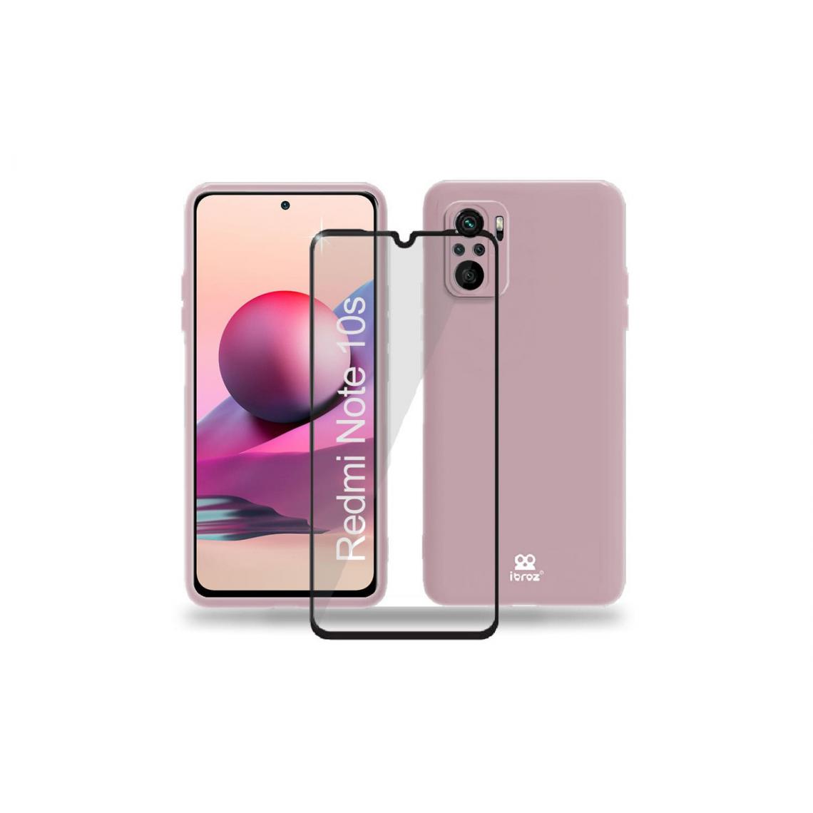 Ibroz - Ibroz Coque silicone rose + Verre - Autres accessoires smartphone