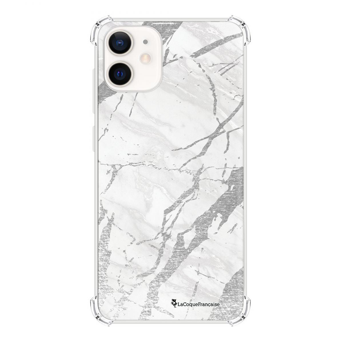 La Coque Francaise - Coque iPhone 12 mini anti-choc souple angles renforcés transparente Marbre gris La Coque Francaise - Coque, étui smartphone