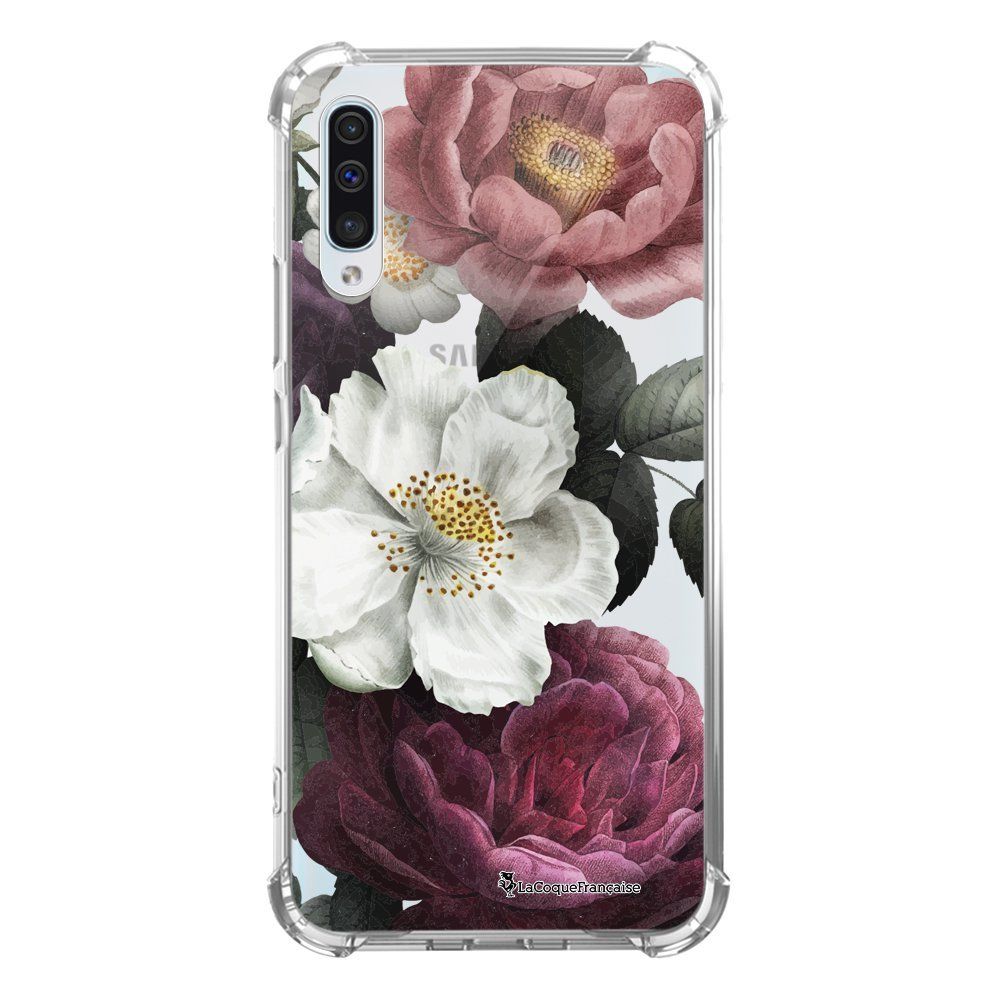 La Coque Francaise - Coque Samsung Galaxy A70 anti-choc souple avec angles renforcés transparente Fleurs roses La Coque Francaise - Coque, étui smartphone