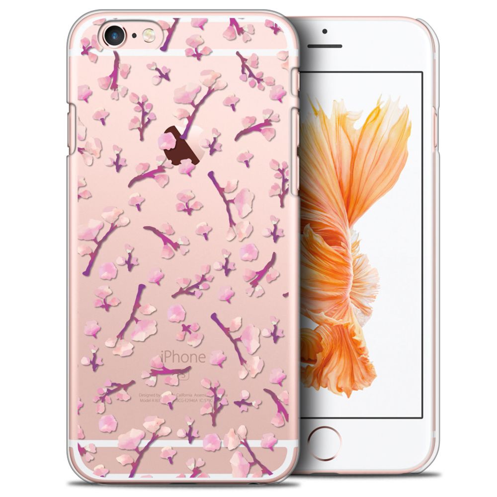 Caseink - Coque Housse Etui Apple iPhone 6/6s Plus (5.5) [Crystal HD Collection Spring Design Cherry Blossom - Rigide - Ultra Fin - Imprimé en France] - Coque, étui smartphone