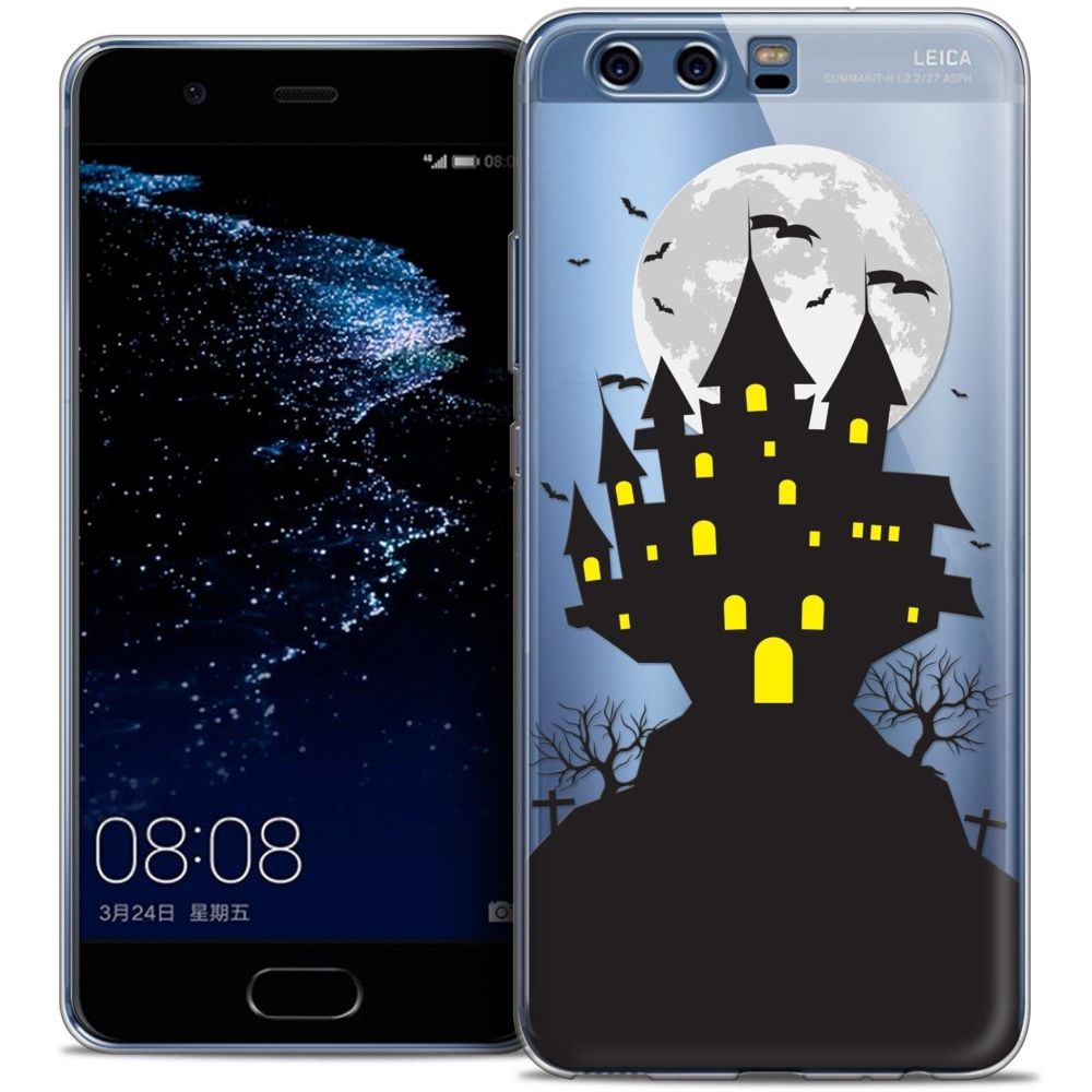 Caseink - Coque Housse Etui Huawei P10 [Crystal Gel HD Collection Halloween Design Castle Scream - Souple - Ultra Fin - Imprimé en France] - Coque, étui smartphone