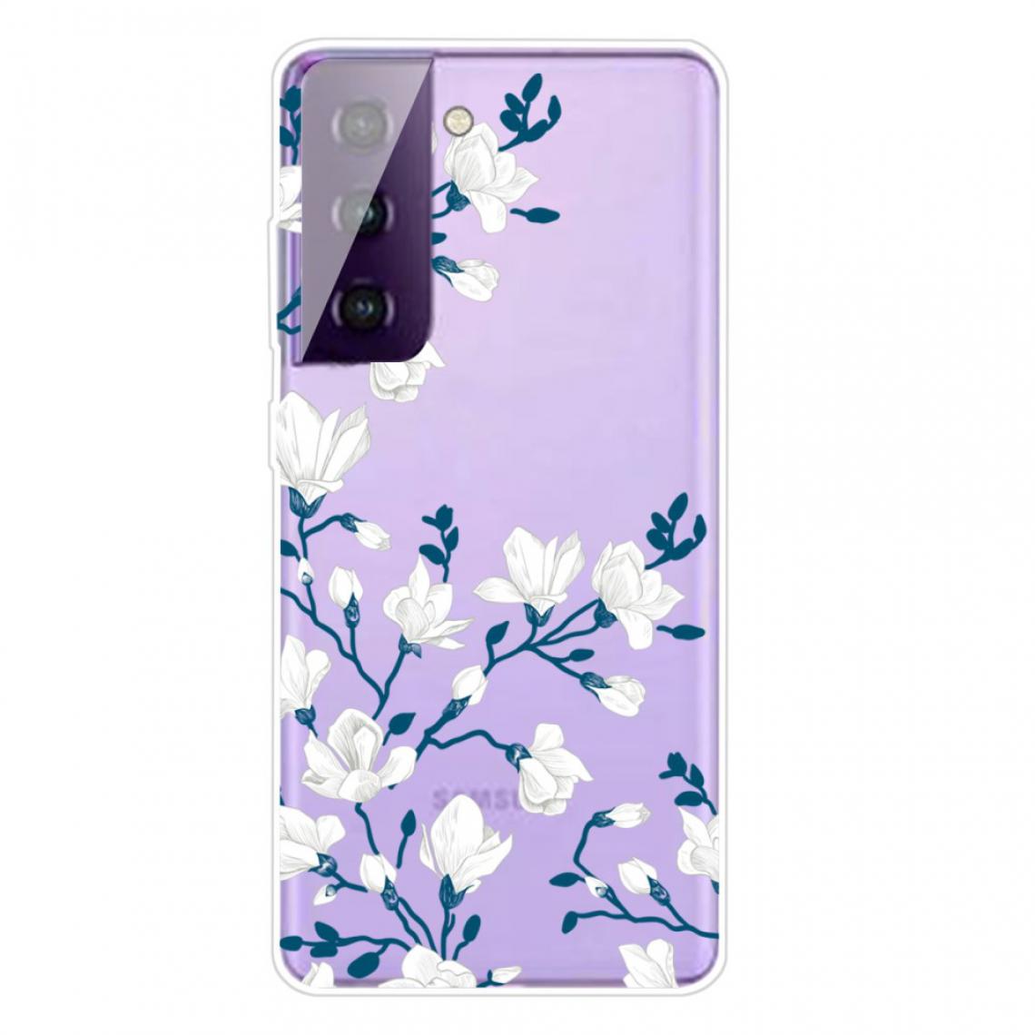 Other - Coque en TPU Impression de motifs Absorption des chocs fleur blanche pour votre Samsung Galaxy S21 FE - Coque, étui smartphone