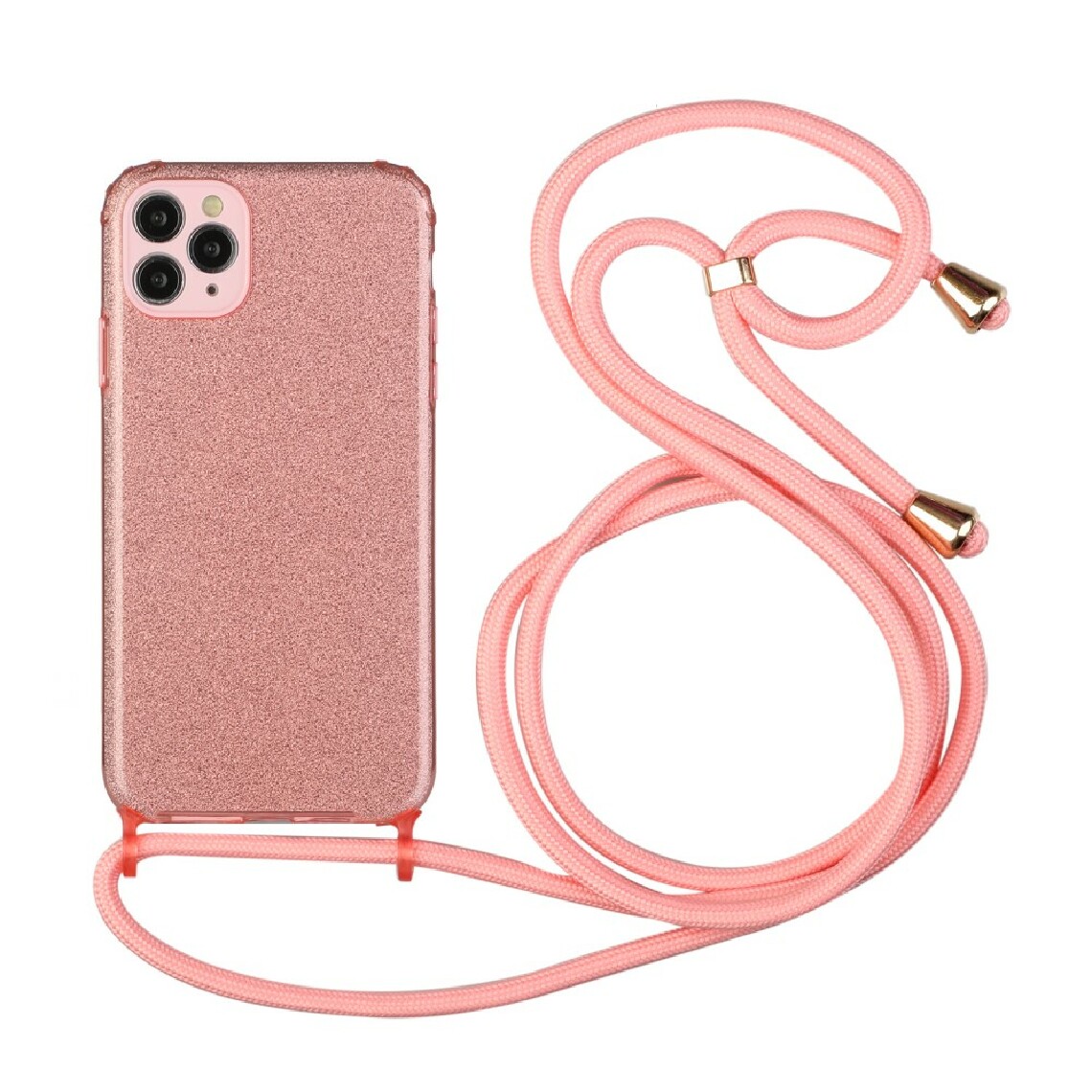 Other - Coque en TPU poudre scintillante souple avec sangle réglable rose pour votre Apple iPhone 11 Pro - Coque, étui smartphone