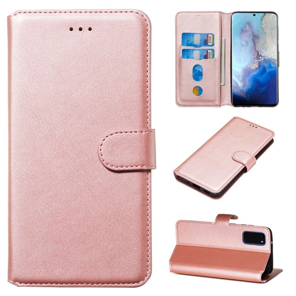 marque generique - Etui en PU avec support or rose pour votre Samsung Galaxy S20/S11e - Coque, étui smartphone