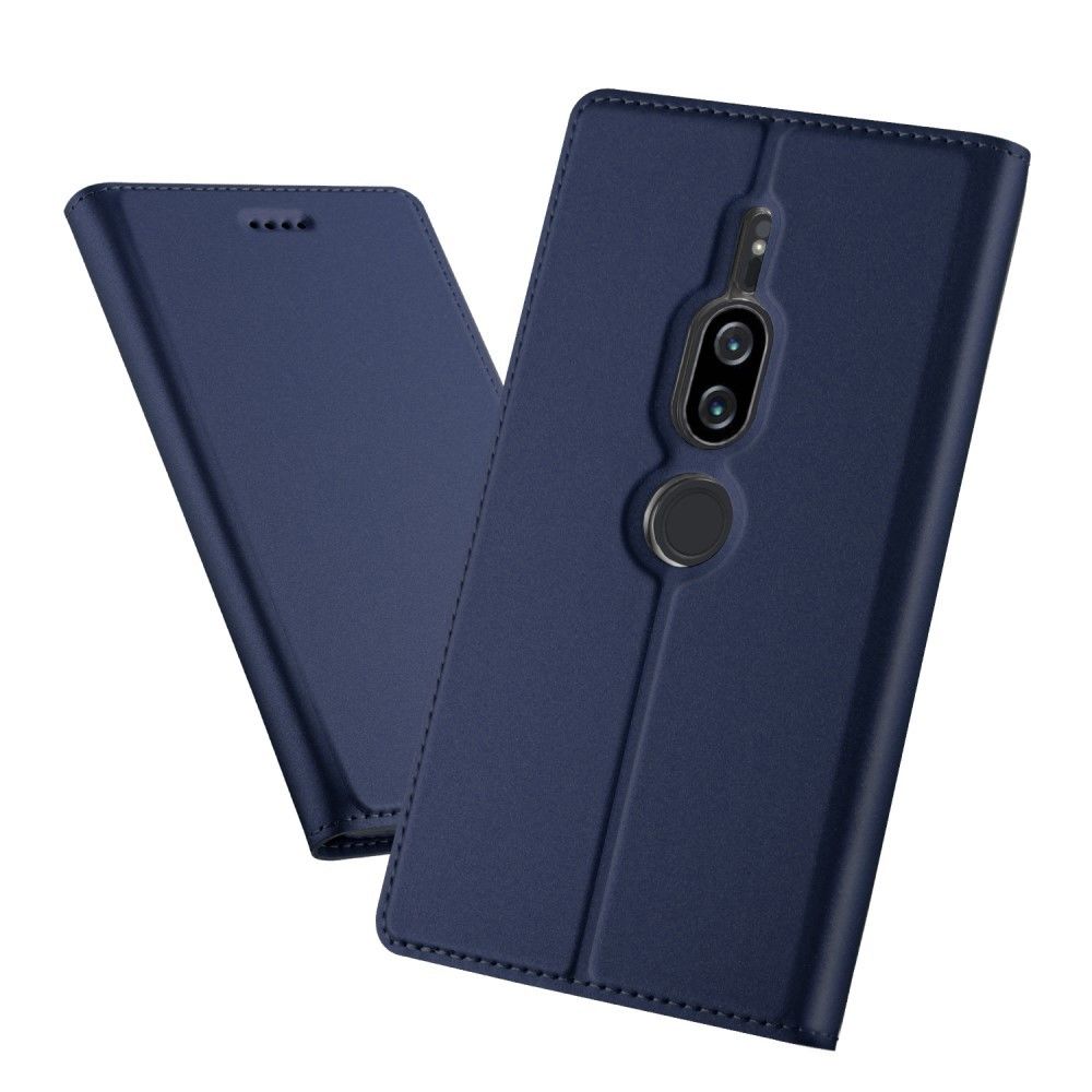 marque generique - Etui en PU absorbé automatiquement bleu pour votre Sony Xperia XZ2 Premium - Autres accessoires smartphone