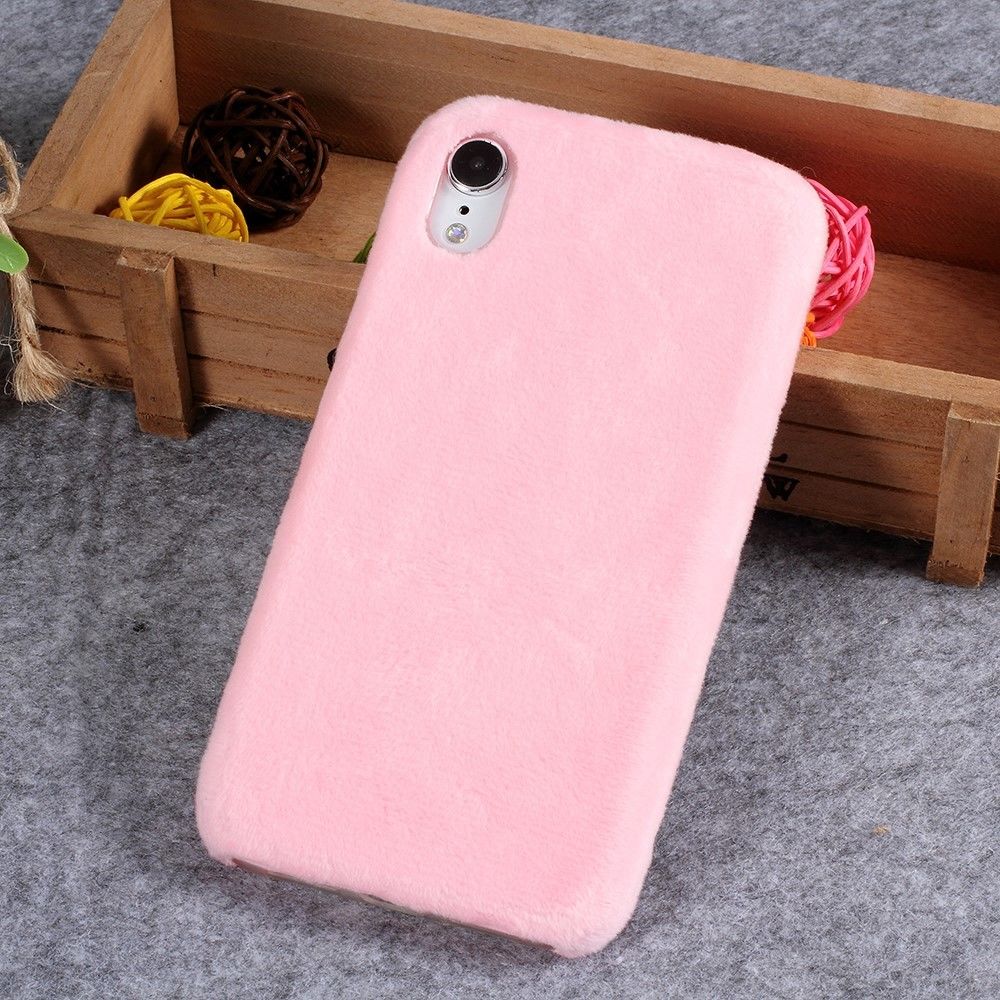 marque generique - Coque en TPU moelleux recouvert de fourrure couleur rose pour votre Apple iPhone XR - Autres accessoires smartphone