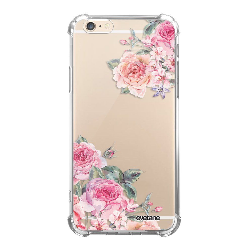 Evetane - Coque iPhone 6 Plus / 6S Plus anti-choc souple avec angles renforcés transparente Roses roses Evetane - Coque, étui smartphone
