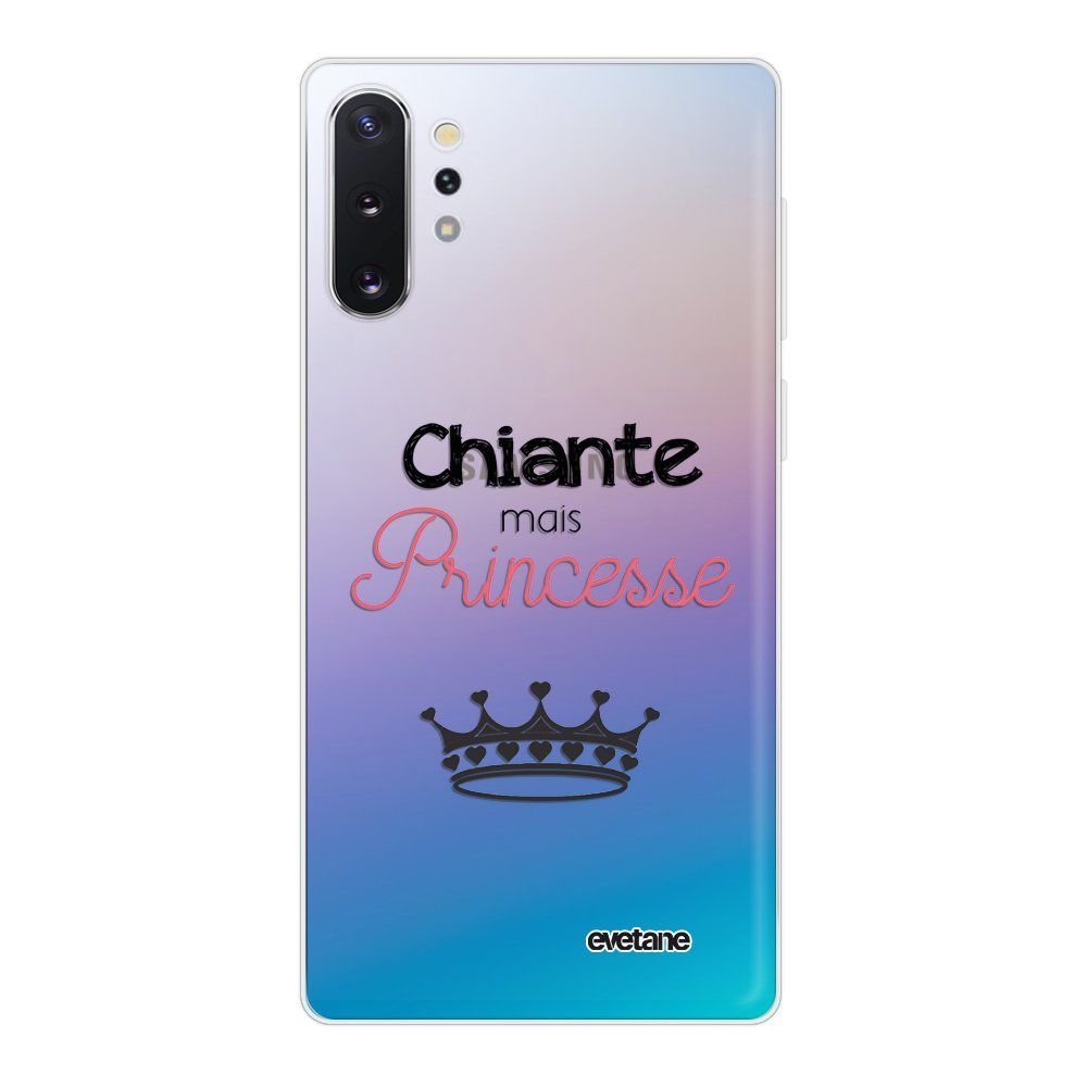 Evetane - Coque Samsung Galaxy Note 10 Plus 360 intégrale transparente Chiante mais princesse Ecriture Tendance Design Evetane. - Coque, étui smartphone