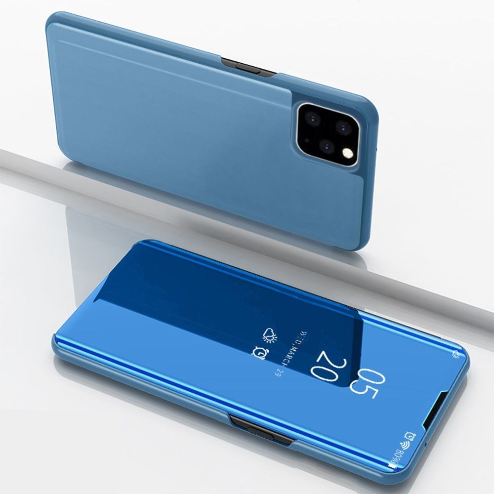marque generique - Etui en PU surface de miroir de la fenêtre de vue bleu clair pour votre Apple iPhone XR (2019) 6.1 pouces - Coque, étui smartphone