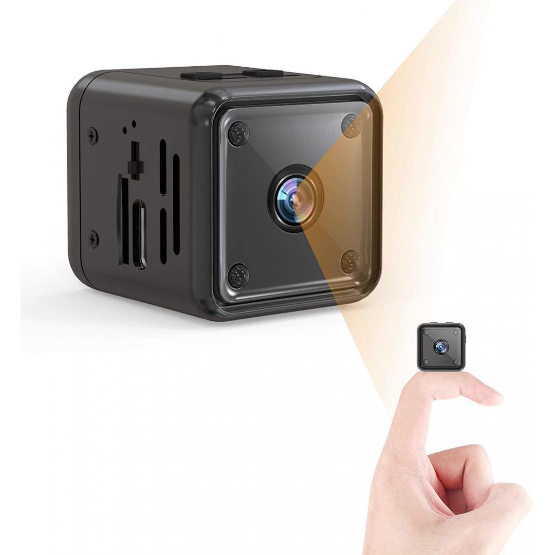 Chrono - Mini caméra de surveillance HD 1080P - Longue durée de vie de la batterie - Caméra de sécurité Nanny pour l'intérieur et l'extérieur - Avec détection de mouvement et vision nocturne infrarouge-Noir - Autres accessoires smartphone