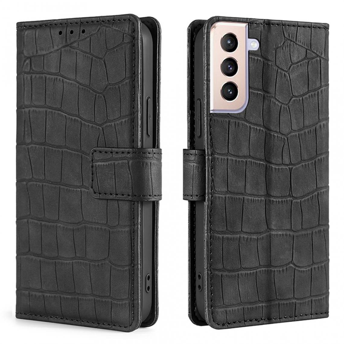 Other - Etui en PU Texture Crocodile avec support noir pour votre Samsung Galaxy S21 Plus 5G - Coque, étui smartphone