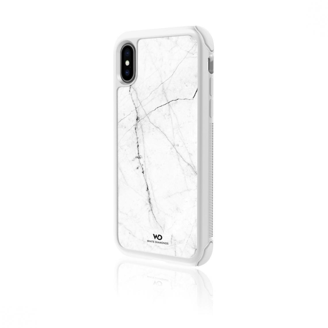 White Diamonds - Coque de protection "Tough Marble" pour iPhone X/Xs, blanc - Coque, étui smartphone