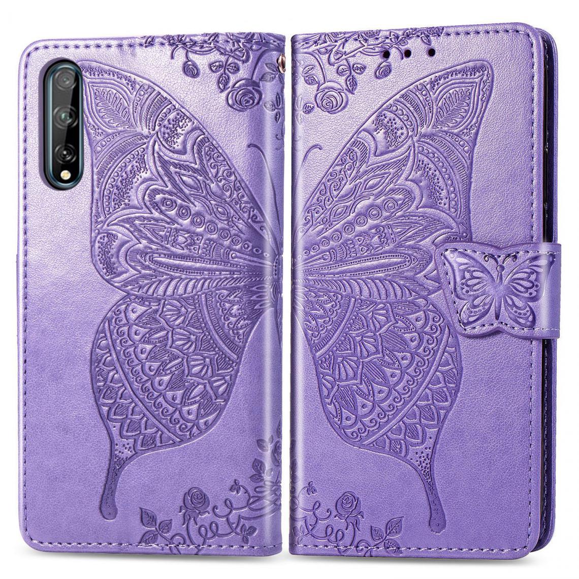 OtterBox - Huawei Y8P Housse Etui Coque de protection type portefeuille Papillon [Violet] - Coque, étui smartphone