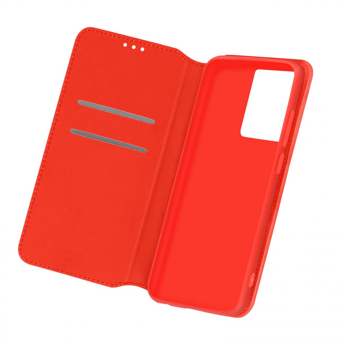 Avizar - Housse Samsung Galaxy S21 Ultra Étui Folio Portefeuille Fonction Support Rouge - Coque, étui smartphone